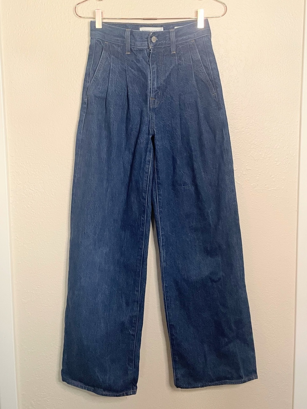 Denim Forum The Belinda High Rise Wide Leg Jeans 24 Organic Cotton - Picture 3 of 14
